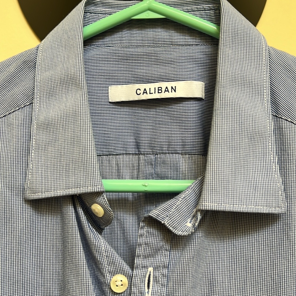 Blue and White Men's Shirt